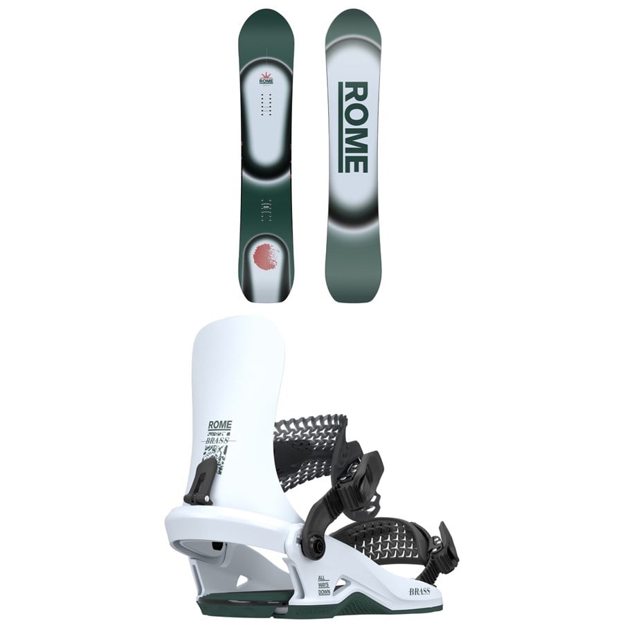 Rome Muse Snowboard + Brass HW Snowboard Bindings - Women's 2026