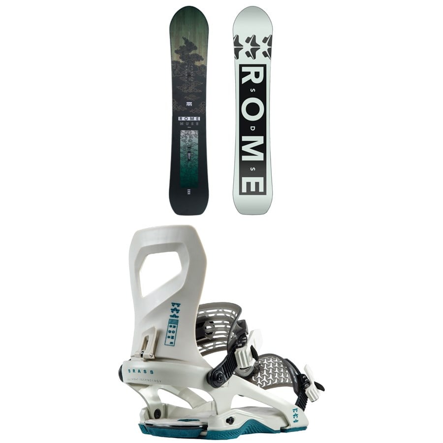 Rome Muse Snowboard + Brass Snowboard Bindings - Women's