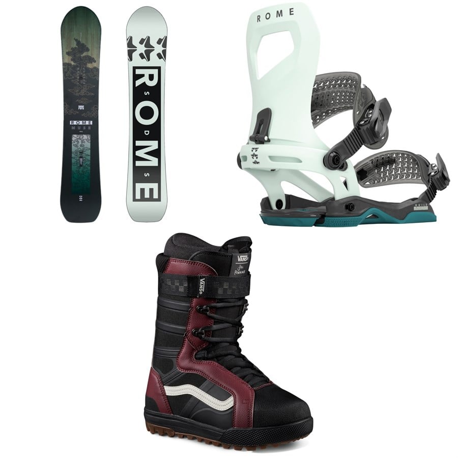 Rome Muse Snowboard + Rome Guild Snowboard Bindings + Vans Hi-Standard Pro Snowboard Boots - Women's 2024