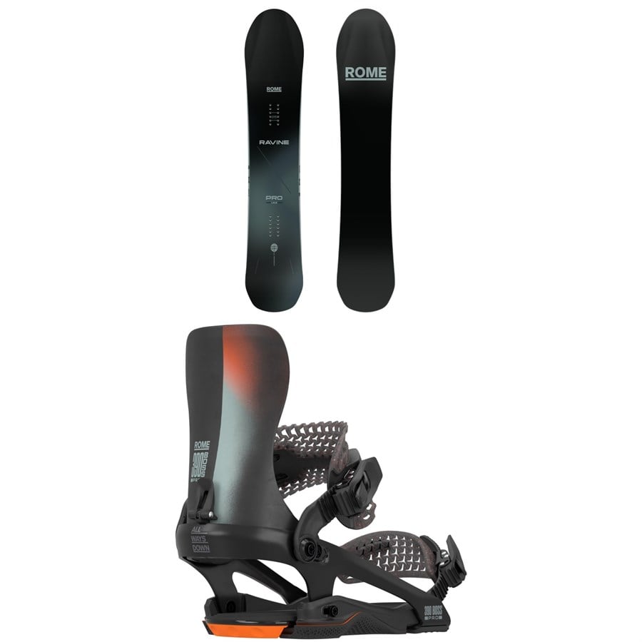 Rome Ravine Pro Snowboard + 390 Boss Pro FW Snowboard Bindings 2026