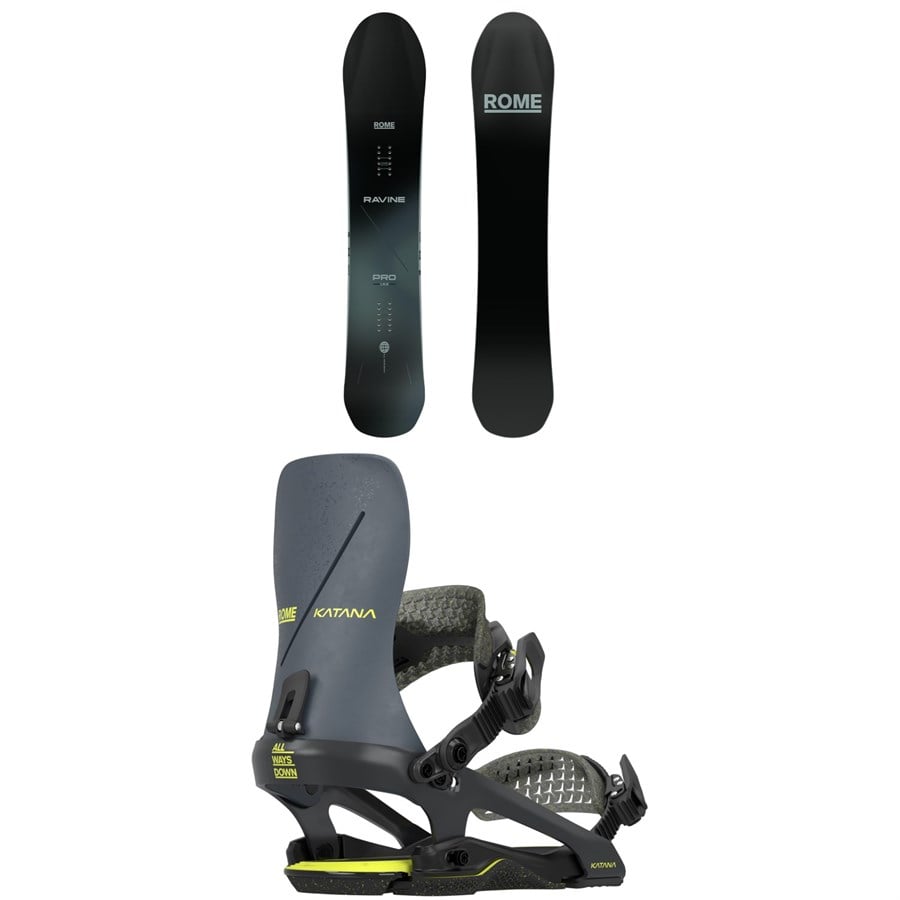 Rome Ravine Pro Snowboard + Katana FW Snowboard Bindings 2026