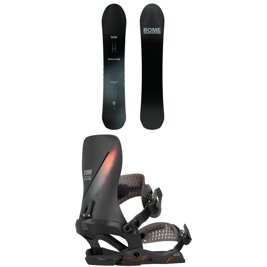 Rome Ravine Pro Snowboard + Katana Pro AW Snowboard Bindings 2026