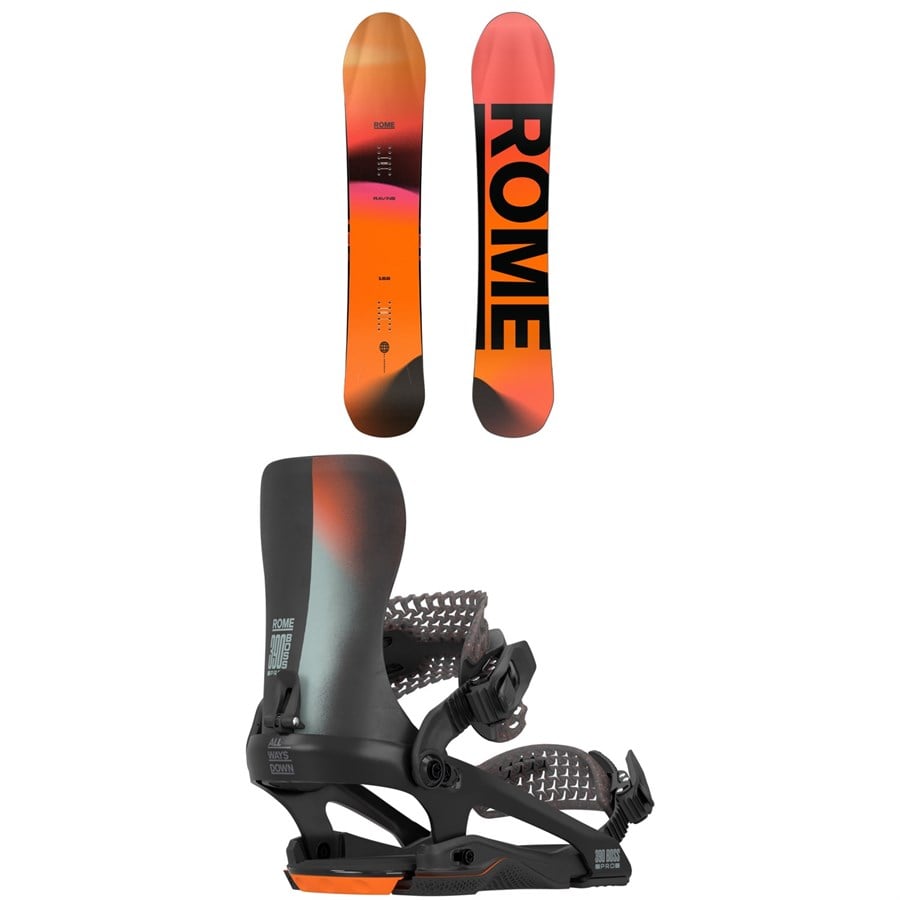 Rome Ravine Snowboard + 390 Boss Pro FW Snowboard Bindings 2026