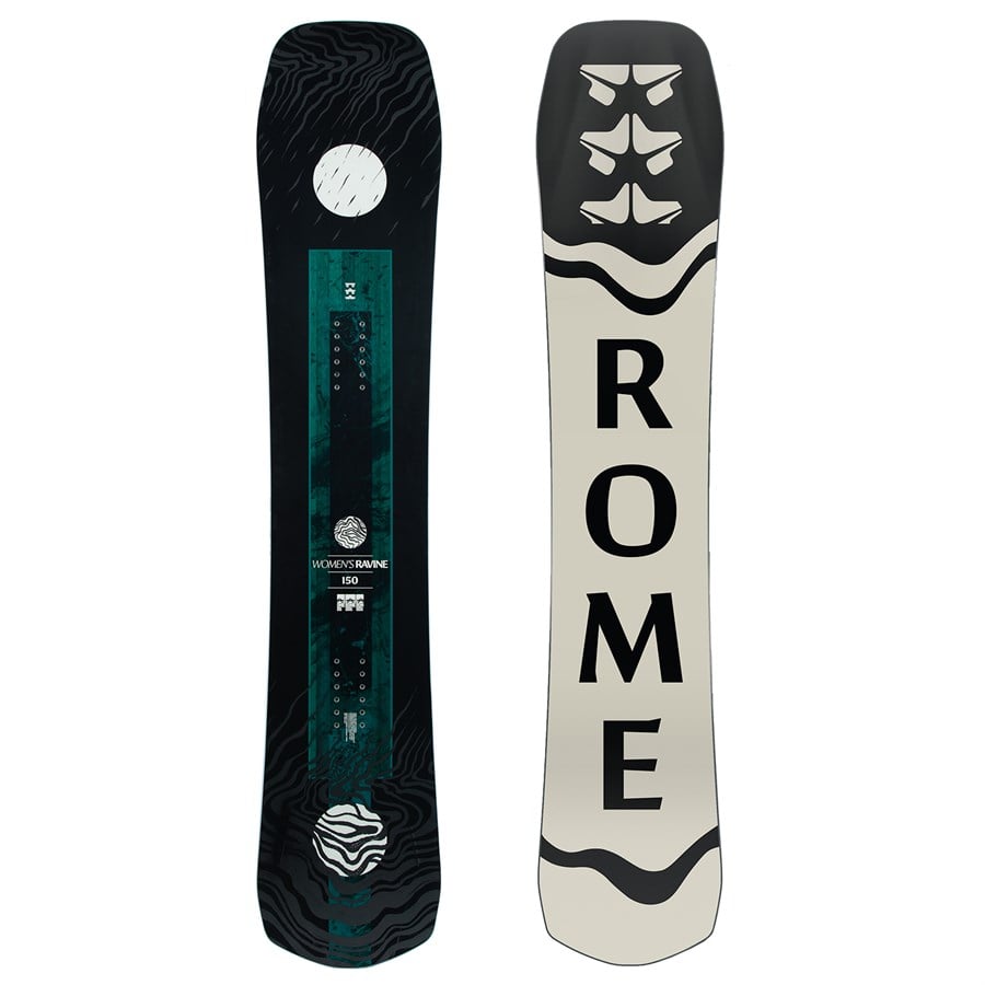 Rome Ravine Snowboard + Brass Snowboard Bindings - Women's 2024