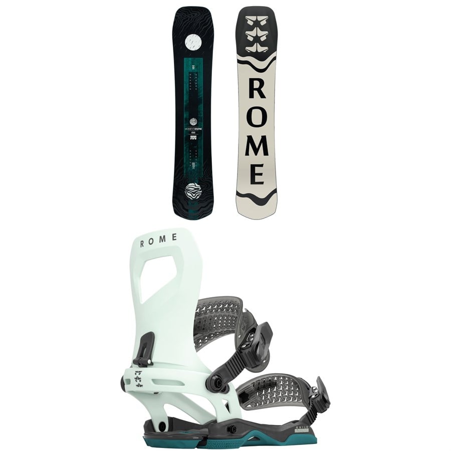 Rome Ravine Snowboard + Guild Snowboard Bindings - Women's 2024