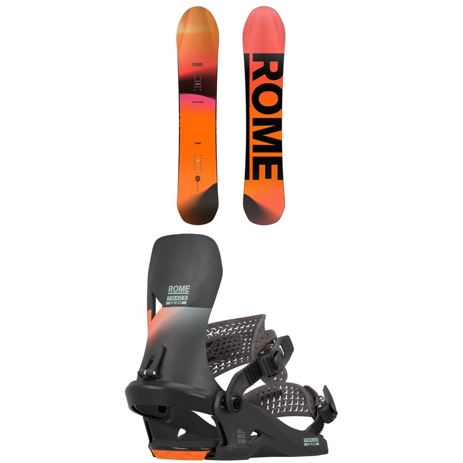 Rome Ravine Snowboard + Trace Pro HW Snowboard Bindings 2026