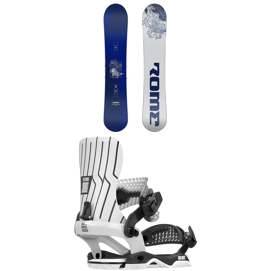 Rome Rene-Gade Snowboard + 390 Boss AW Snowboard Bindings 2026