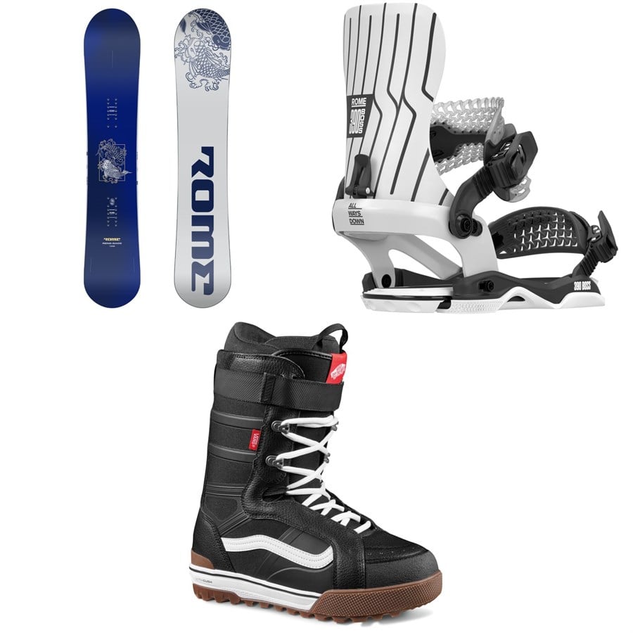 Rome Rene-Gade Snowboard + 390 Boss AW Snowboard Bindings + Vans Hi-Standard Pro Snowboard Boots 2026