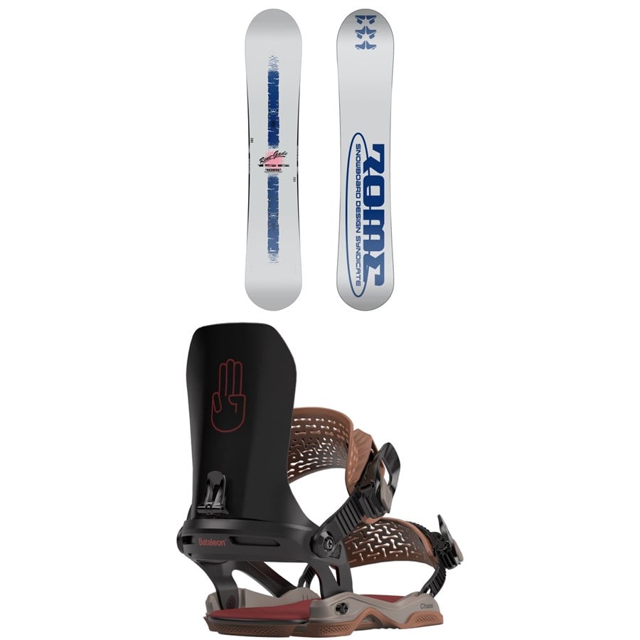 Rome Rene-Gade Snowboard + Bataleon Chaos Asymwrap Snowboard Bindings 2024
