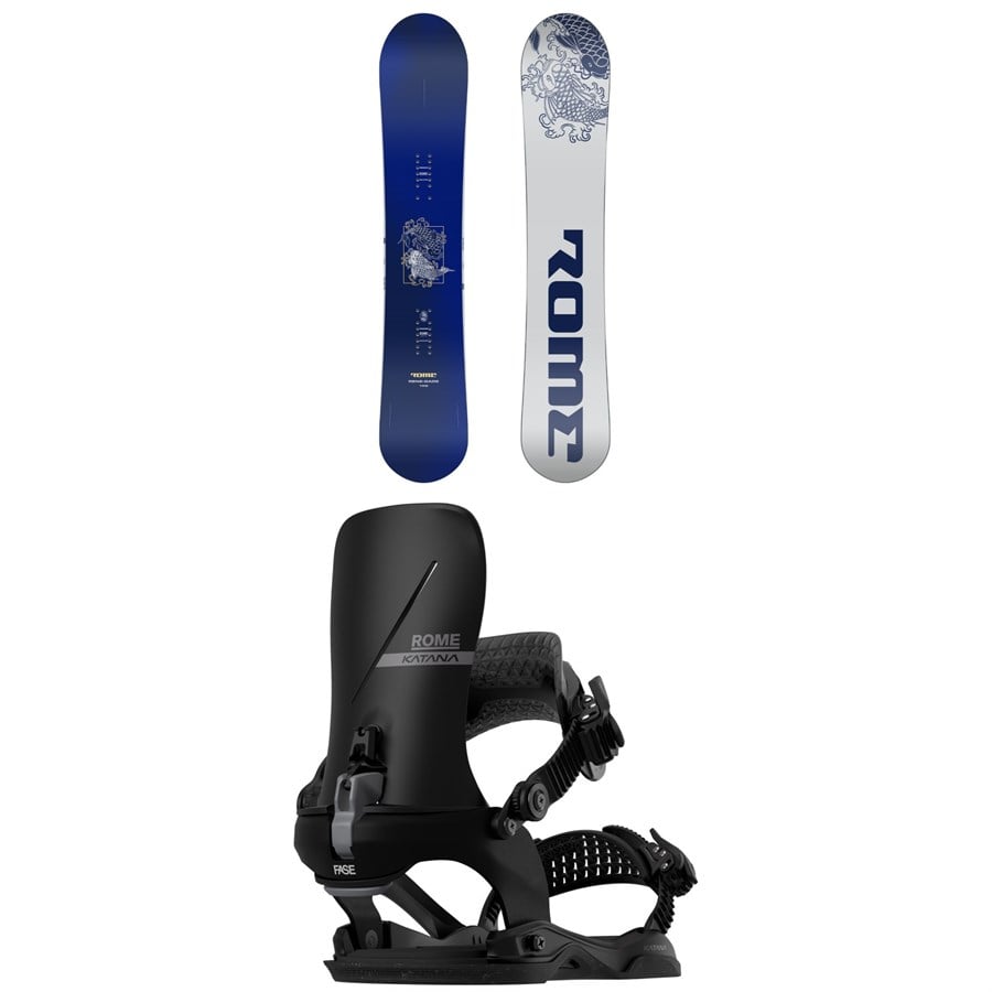 Rome Rene-Gade Snowboard + Katana AW FASE Snowboard Bindings 2026