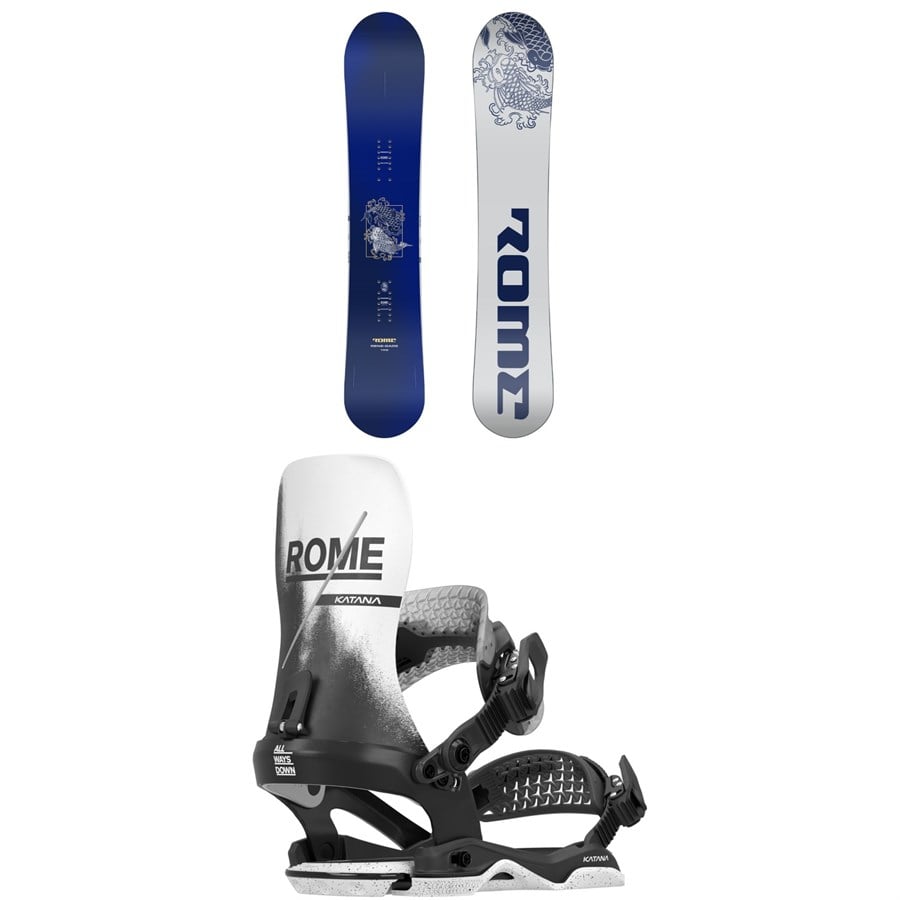 Rome Rene-Gade Snowboard + Katana AW Snowboard Bindings 2026