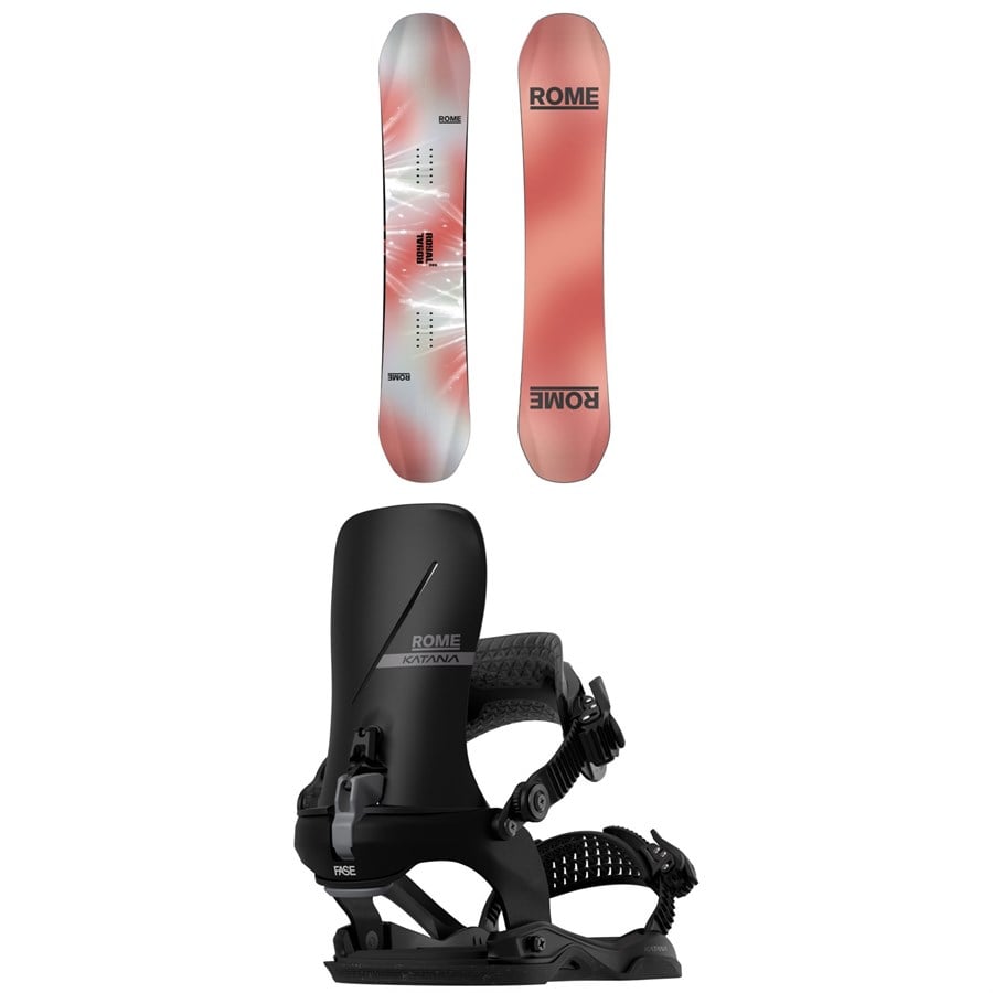 Rome Royal Snowboard + Katana AW FASE Snowboard Bindings 2026