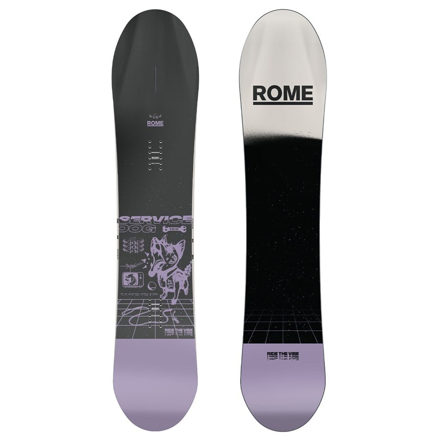 Rome Service Dog Snowboard + Katana AW FASE Snowboard Bindings 2026