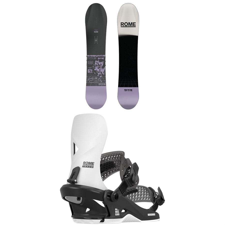 Rome Service Dog Snowboard + Trace HW Snowboard Bindings 2026