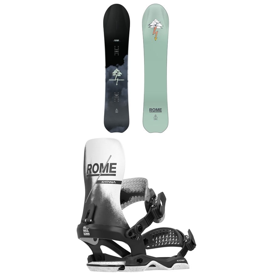 Rome Stale Fish Snowboard + Katana AW Snowboard Bindings 2026