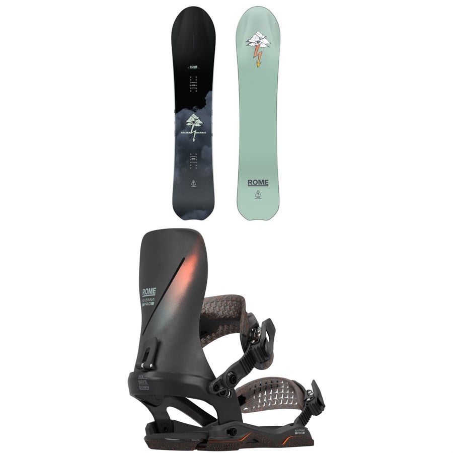 Rome Stale Fish Snowboard + Katana Pro AW Snowboard Bindings 2026