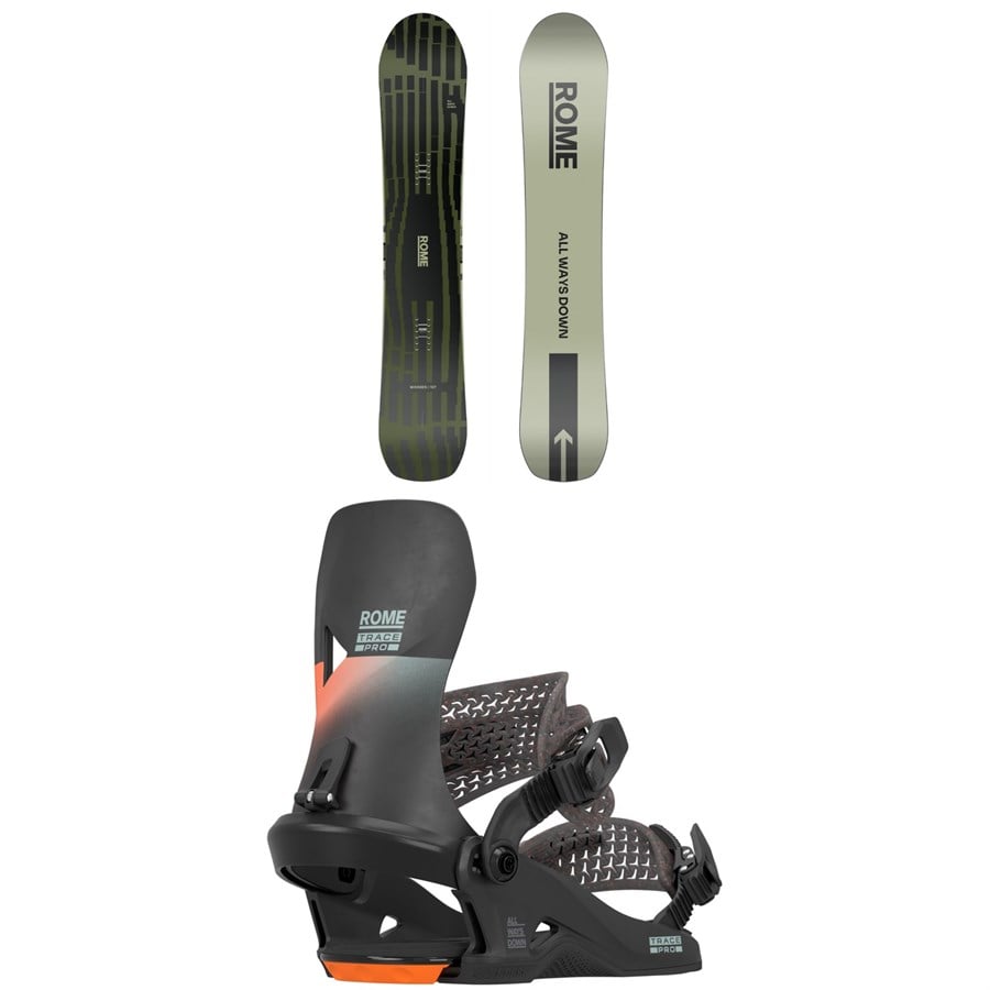 Rome Warden Snowboard + Trace Pro HW Snowboard Bindings 2026