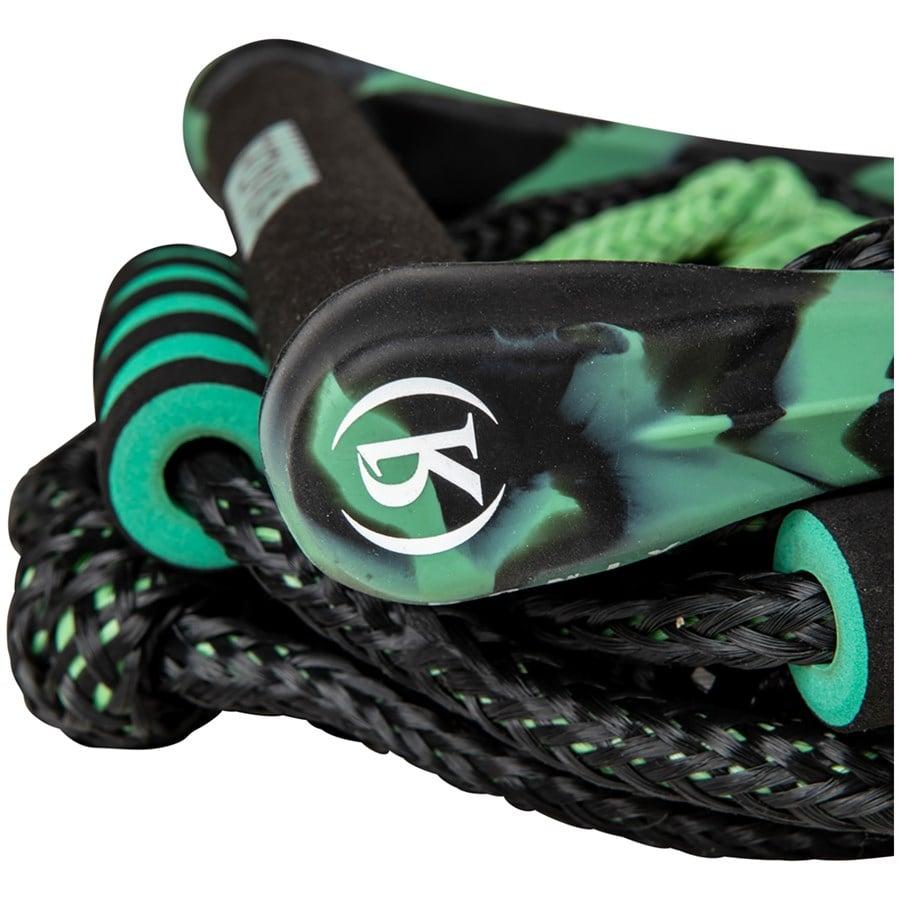Ronix 11" Surf Handle + 30 Ft 4-Section Spinner Silicone Surf Rope