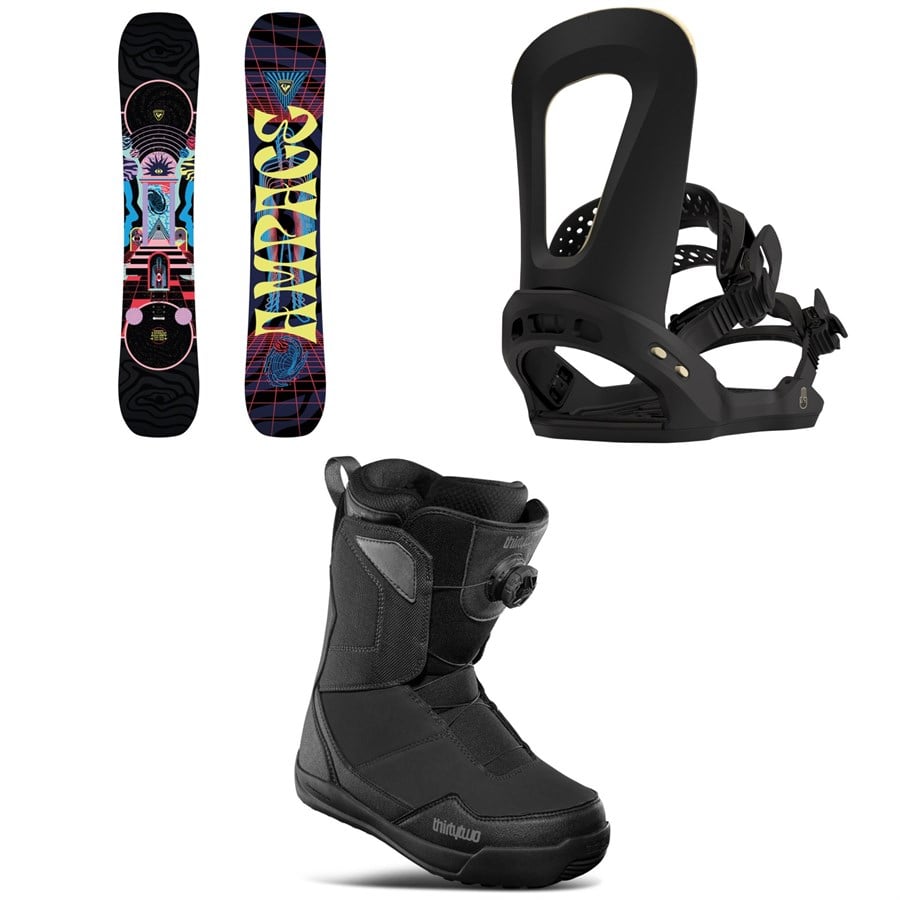 Rossignol Ampage Snowboard + Bataleon Blow Snowboard Bindings + Thirtytwo Shifty Boa Snowboard Boots