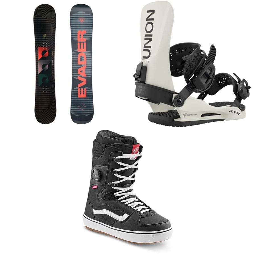 Rossignol Evader Snowboard + Union STR Snowboard Bindings + Vans Invado OG Snowboard Boots 2026