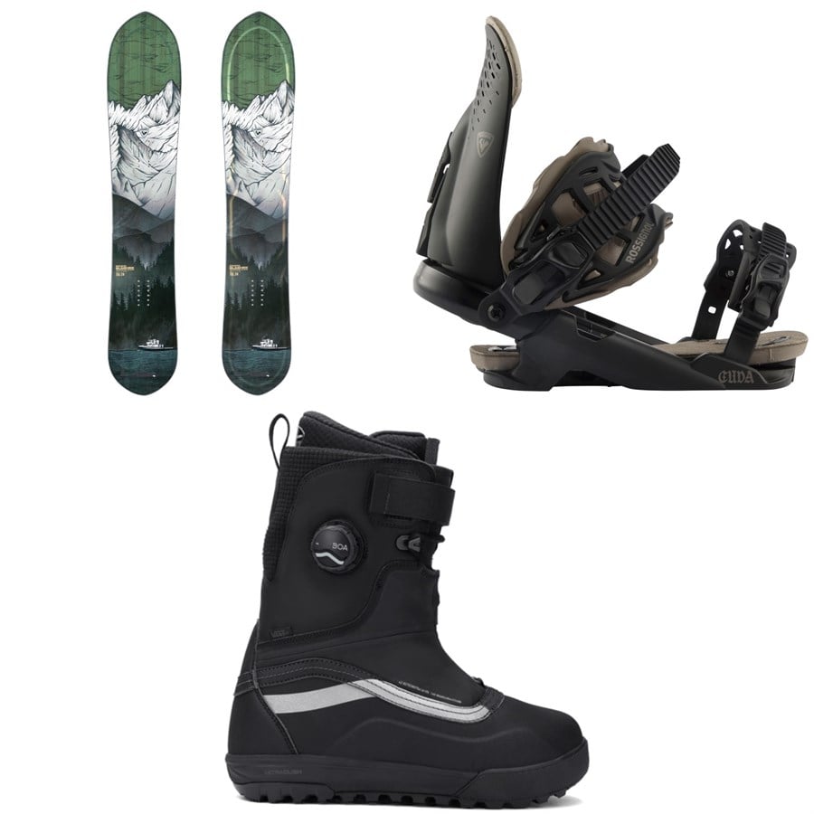 Rossignol XV Slashimi Snowboard + Cuda Snowboard Bindings + Vans Infuse Snowsurf Snowboard Boots 2026