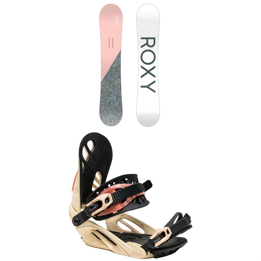 Roxy Dawn Snowboard - Women's 2025 + Roxy Lola Snowboard Bindings - Women's 2025