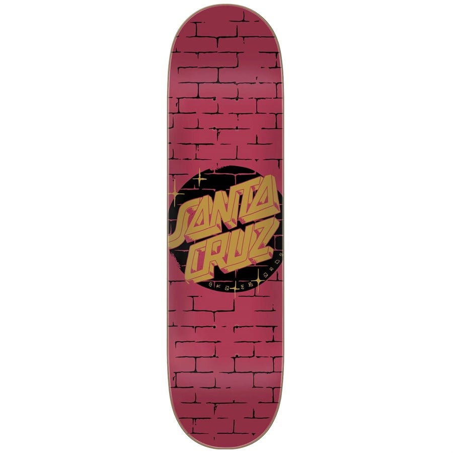 Santa Cruz Skateboards Scrawl Brick Dot 7 Ply Birch 8.25 Skateboard Deck