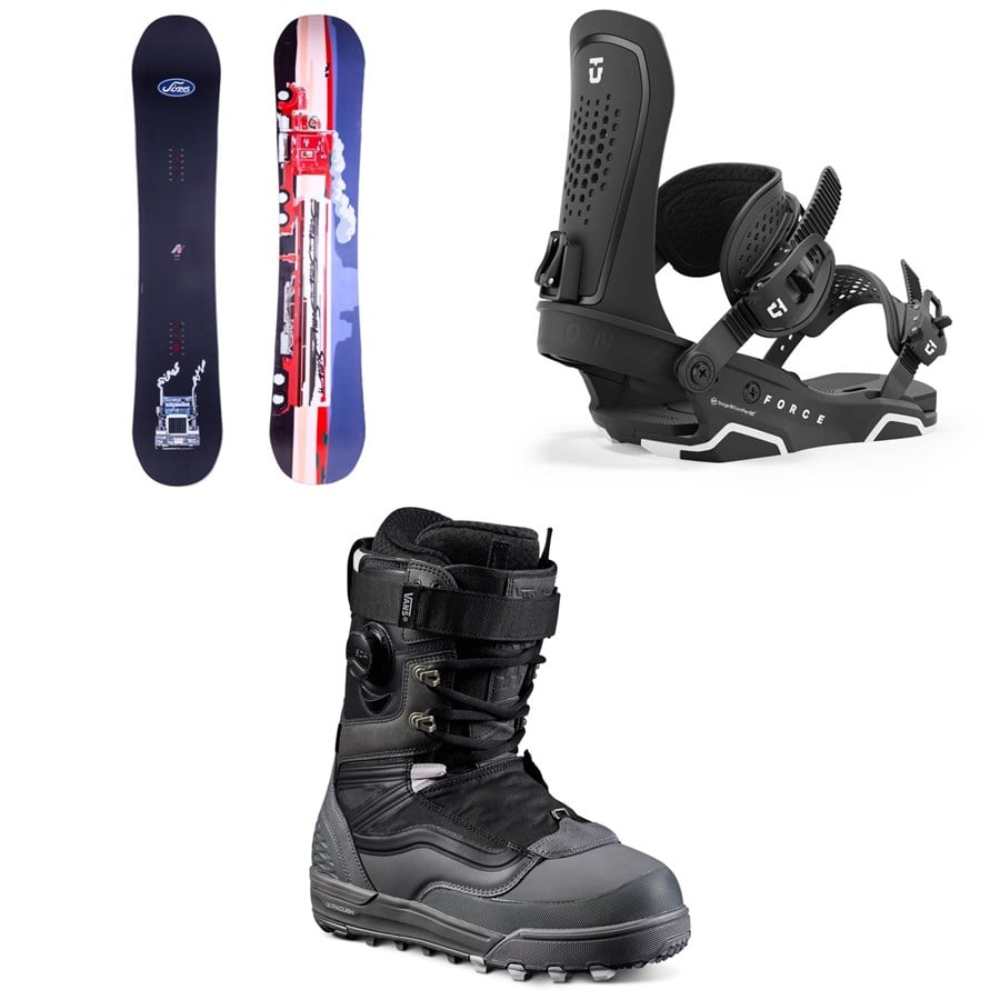Sims ATV Pro Snowboard + Union Force Snowboard Bindings + Vans Infuse Snowboard Boots
