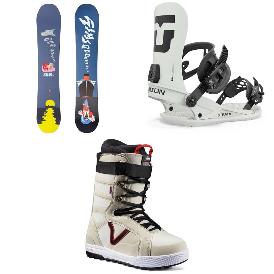 Sims ATV Pro Snowboard + Union Strata Snowboard Bindings + Vans Hi-Standard Pro Snowboard Boots 2025
