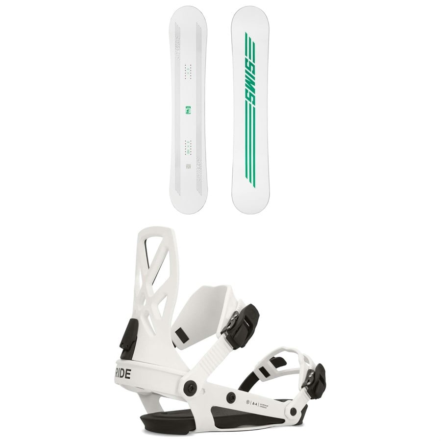 Sims ATV Snowboard + Ride A-4 Snowboard Bindings 2025