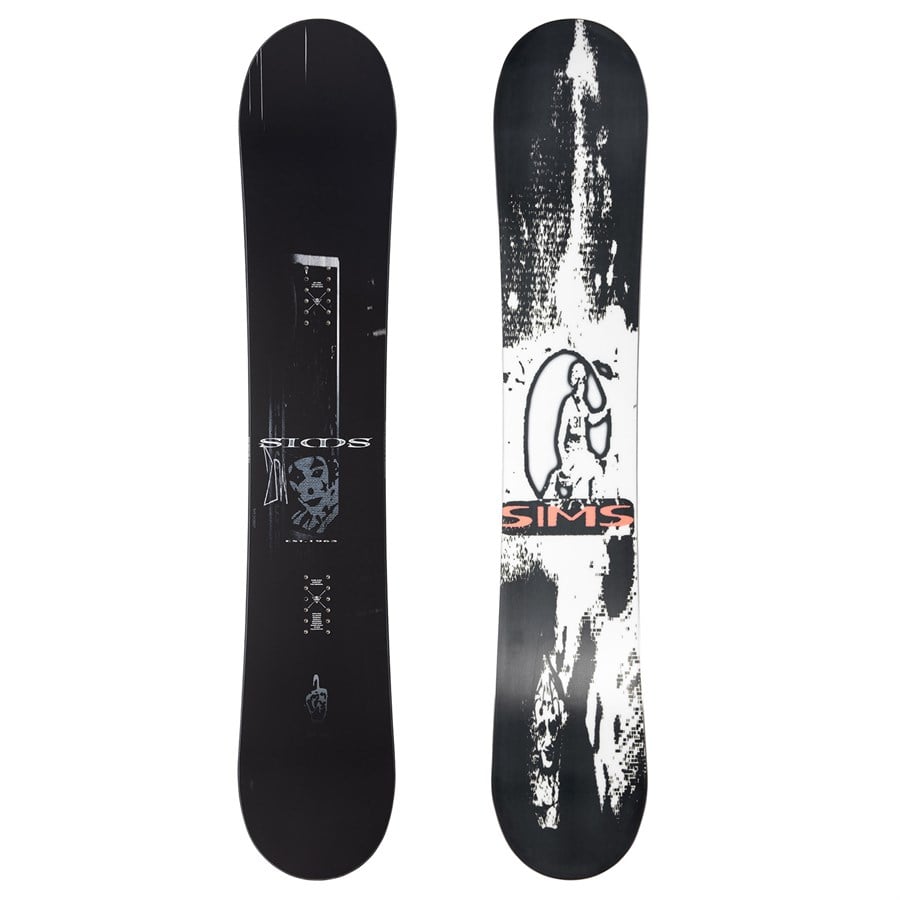 Sims Bowl Squad Pro Snowboard + Ride A-8 Snowboard Bindings 2025