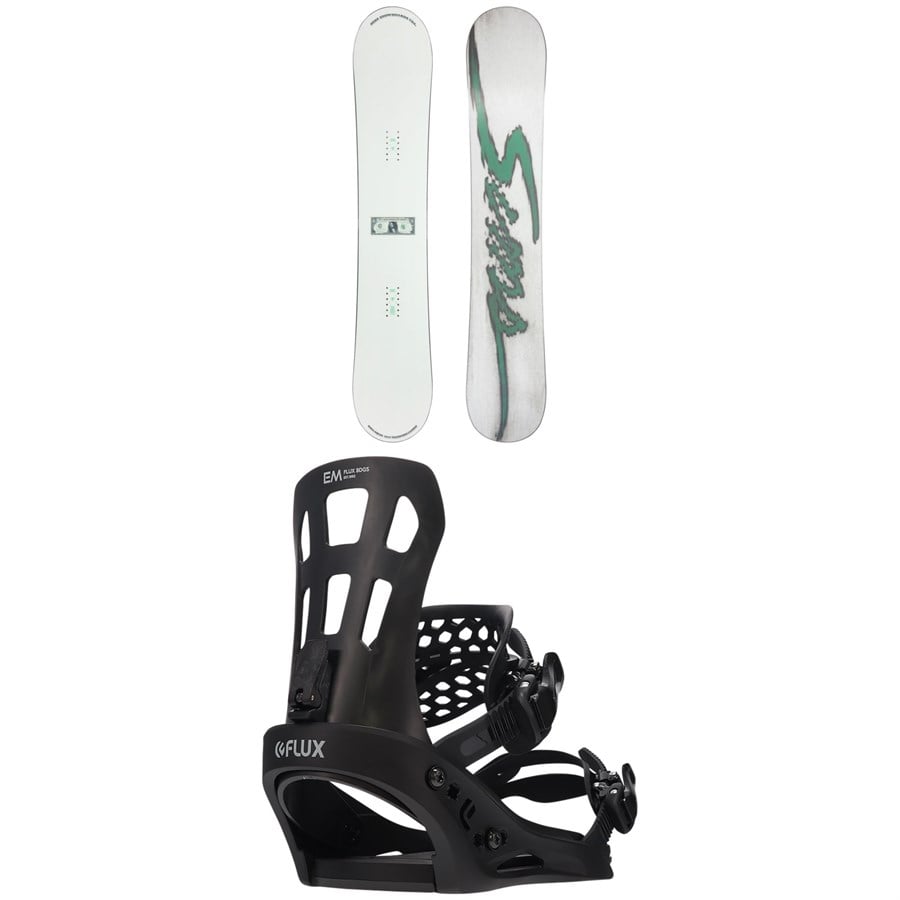 Sims Bowl Squad Snowboard + Flux EM Snowboard Bindings