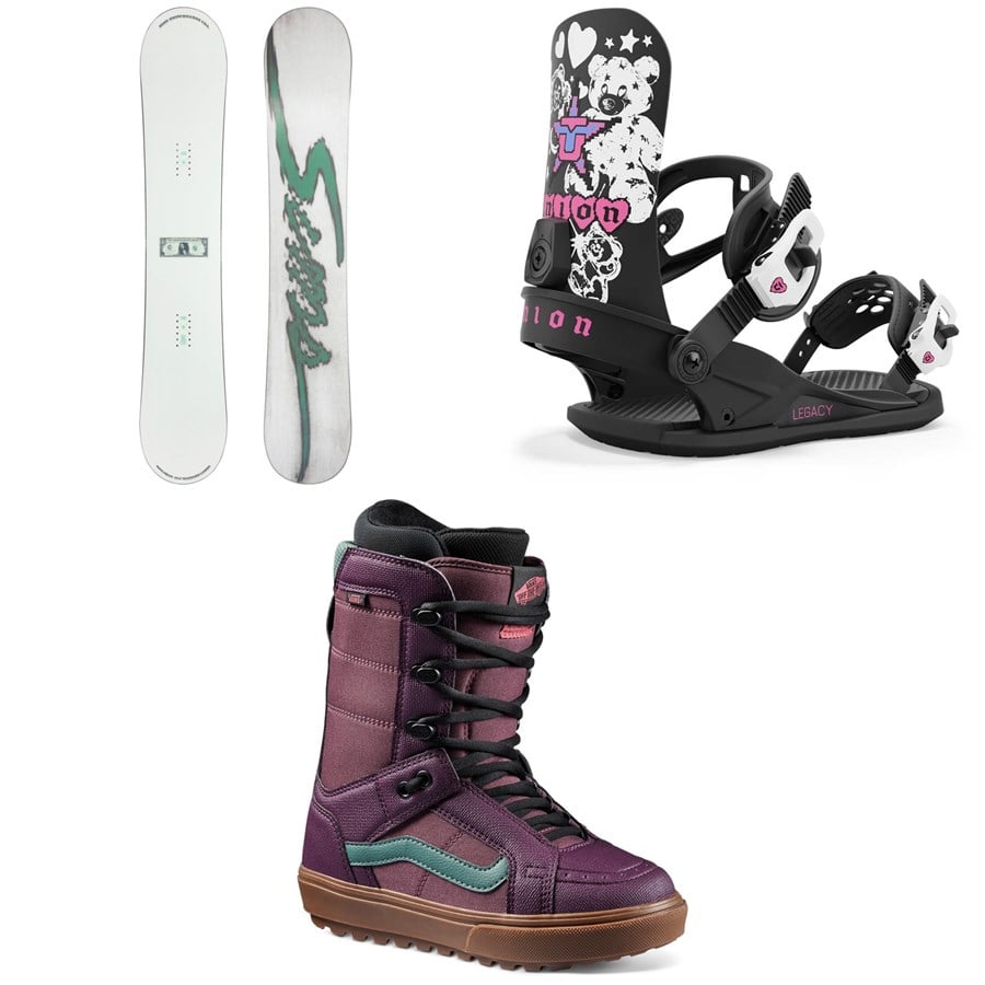 Sims Bowl Squad Snowboard + Union Legacy Snowboard Bindings + Vans Hi Standard OG Snowboard Boots - Women's 2025
