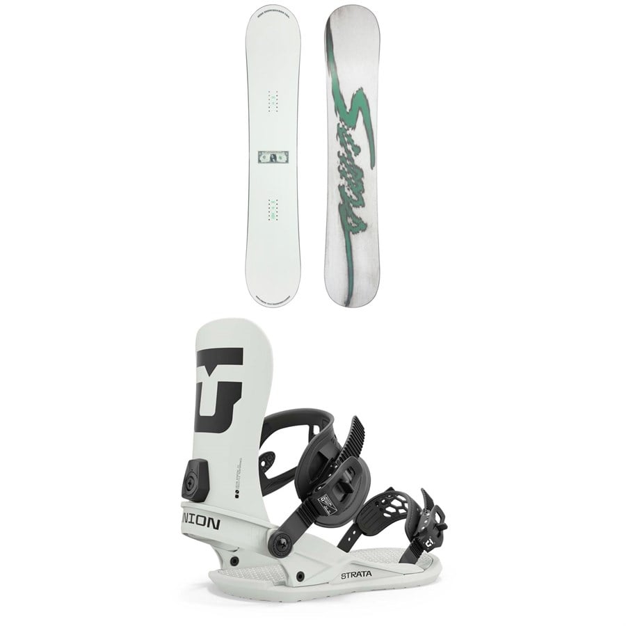Sims Bowl Squad Snowboard + Union Strata Snowboard Bindings 2025