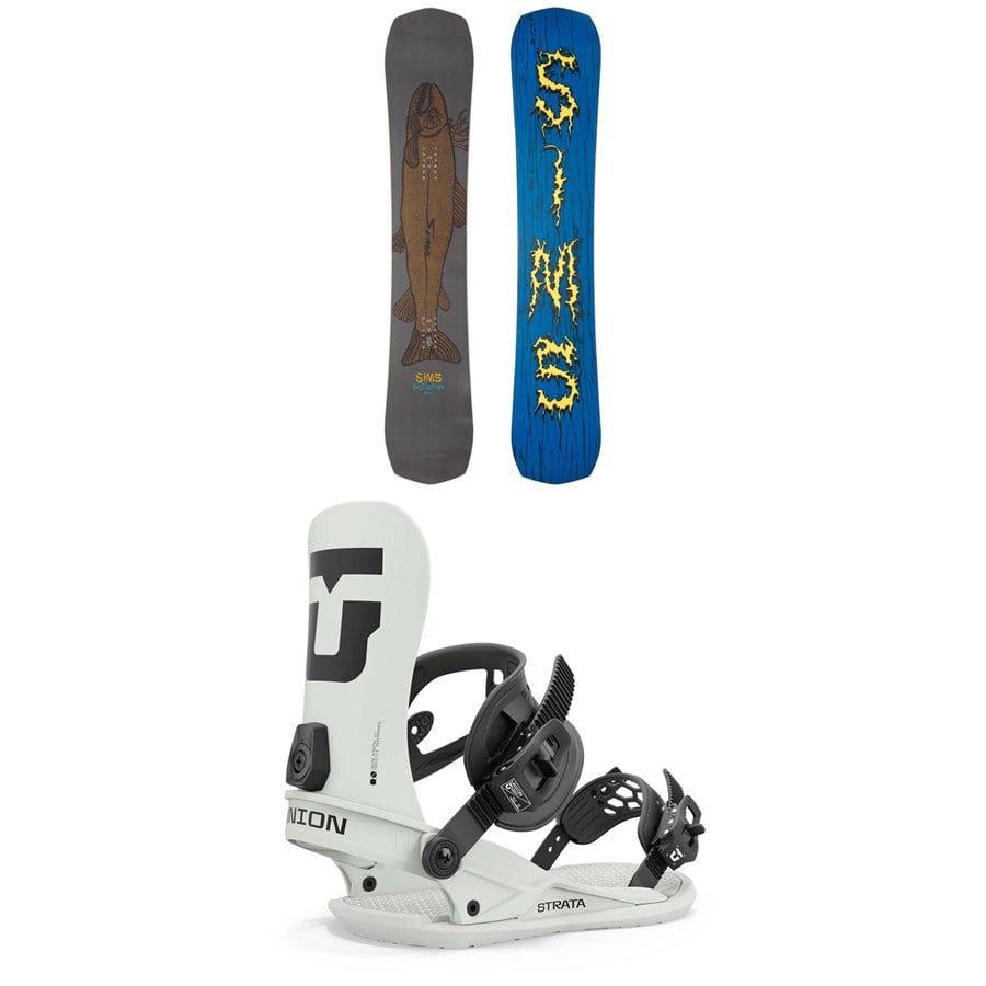 Sims Distortion Snowboard + Union Strata Snowboard Bindings 2025