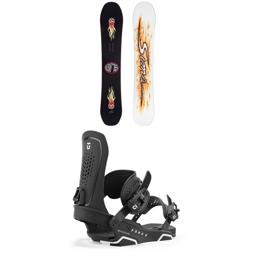 Sims Fakie Snowboard + Union Force Snowboard Bindings 2025