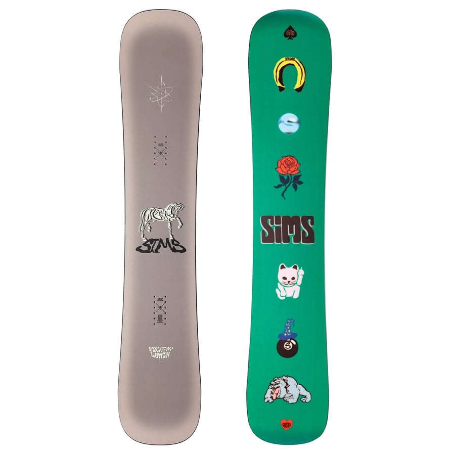 Sims Mystery Lunch Snowboard + Ride A-6 Snowboard Bindings 2025