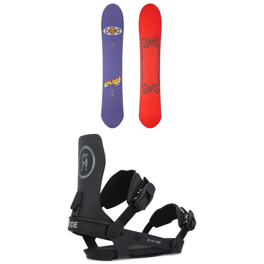 Sims Nub Snowboard + Ride A-6 Snowboard Bindings 2025