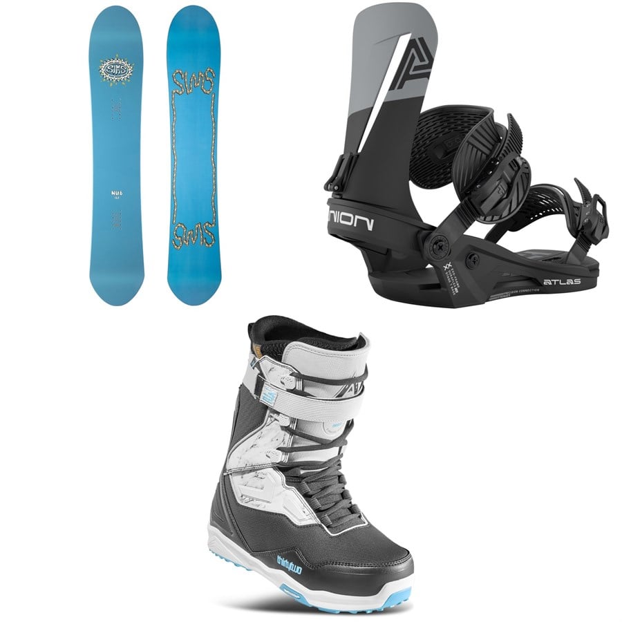 Sims Nub Snowboard + Union Atlas Snowboard Bindings + thirtytwo TM-2 XLT x Halldor Snowboard Boots 2026