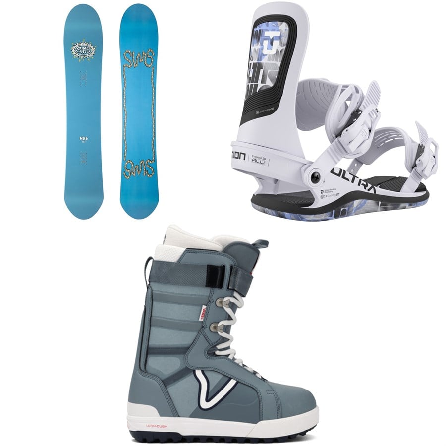 Sims Nub Snowboard + Union Ultra Snowboard Bindings + Vans Hi-Standard Pro Snowboard Boots - Women's 2026