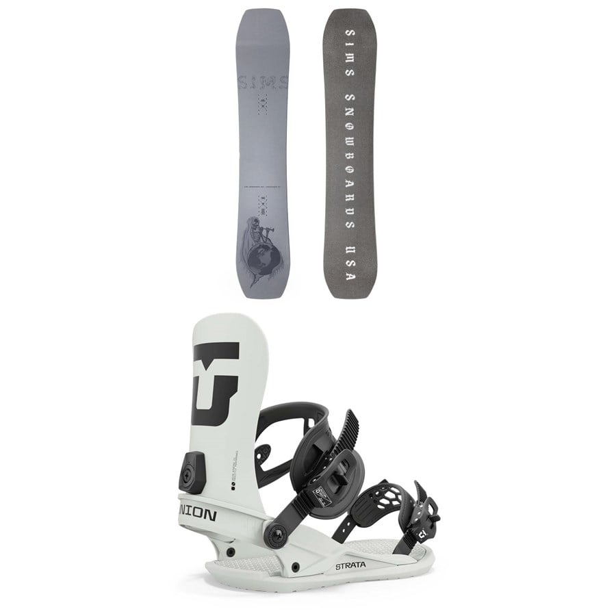 Sims Undertaker Snowboard + Union Strata Snowboard Bindings 2025
