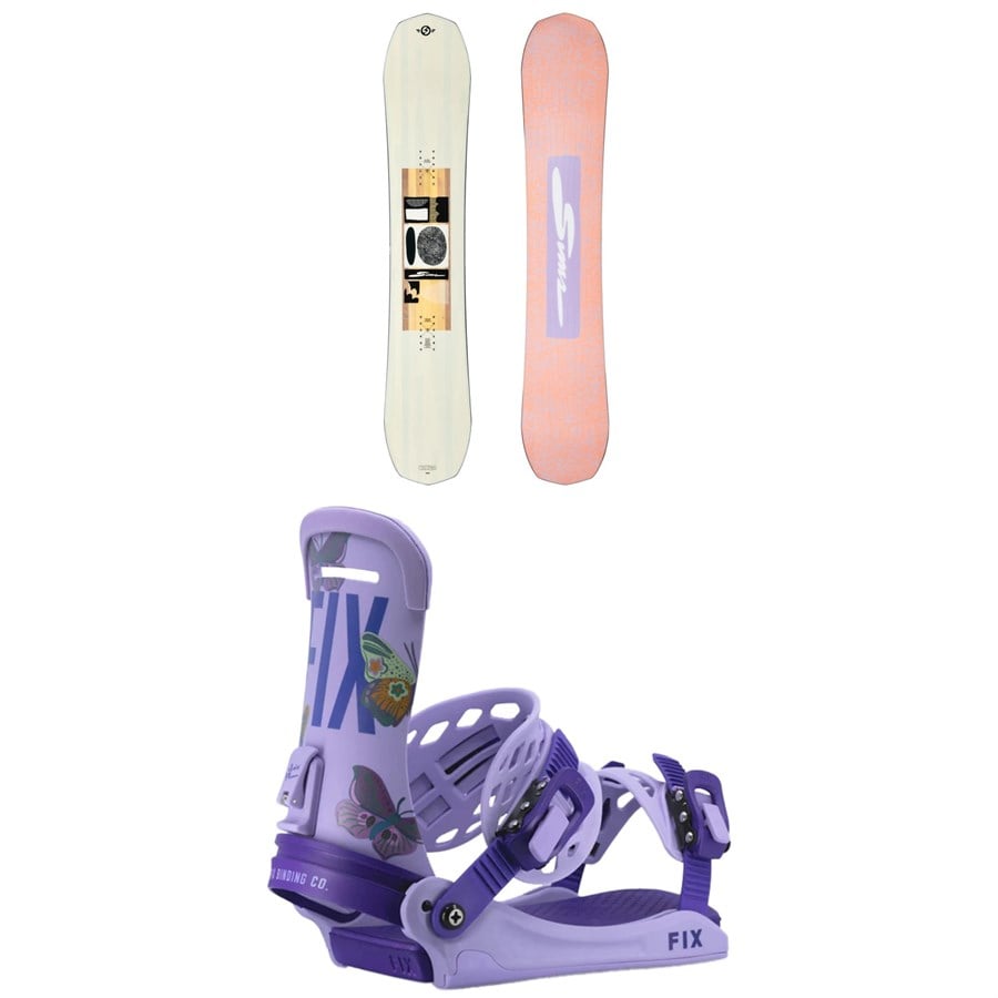 Sims Vanilla Snowboard + Fix Iris Pro Snowboard Bindings - Women's 2025