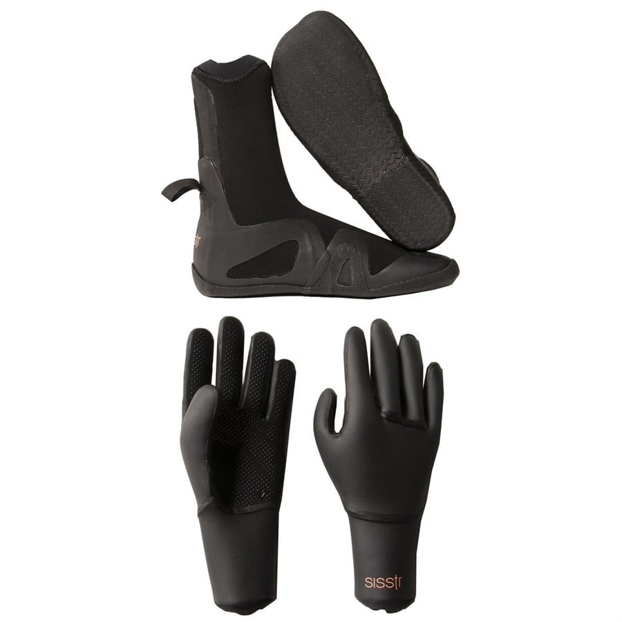 Sisstrevolution 5mm Round Toe Wetsuit Boots + 3mm Wetsuit Gloves - Women's