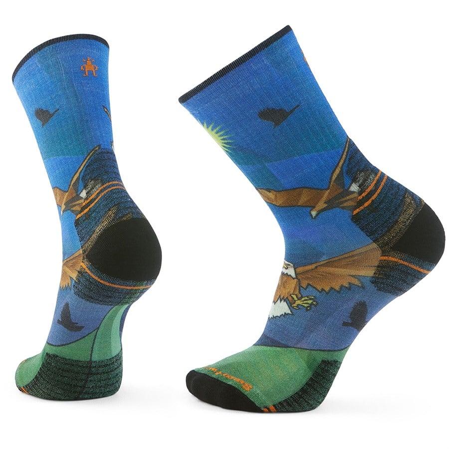 Smartwool Hike Targeted Cushion Eagle Print Crew Socks - Men's