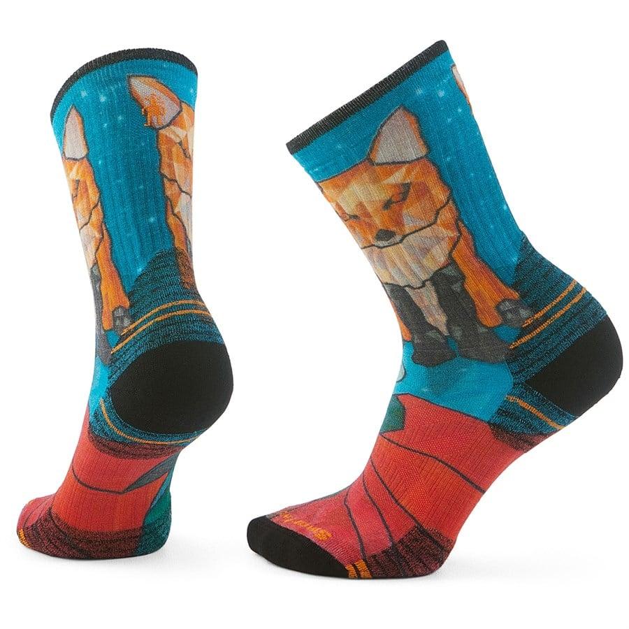 Smartwool Hike Targeted Cushion Geo Fox Print Crew Socks - Women's