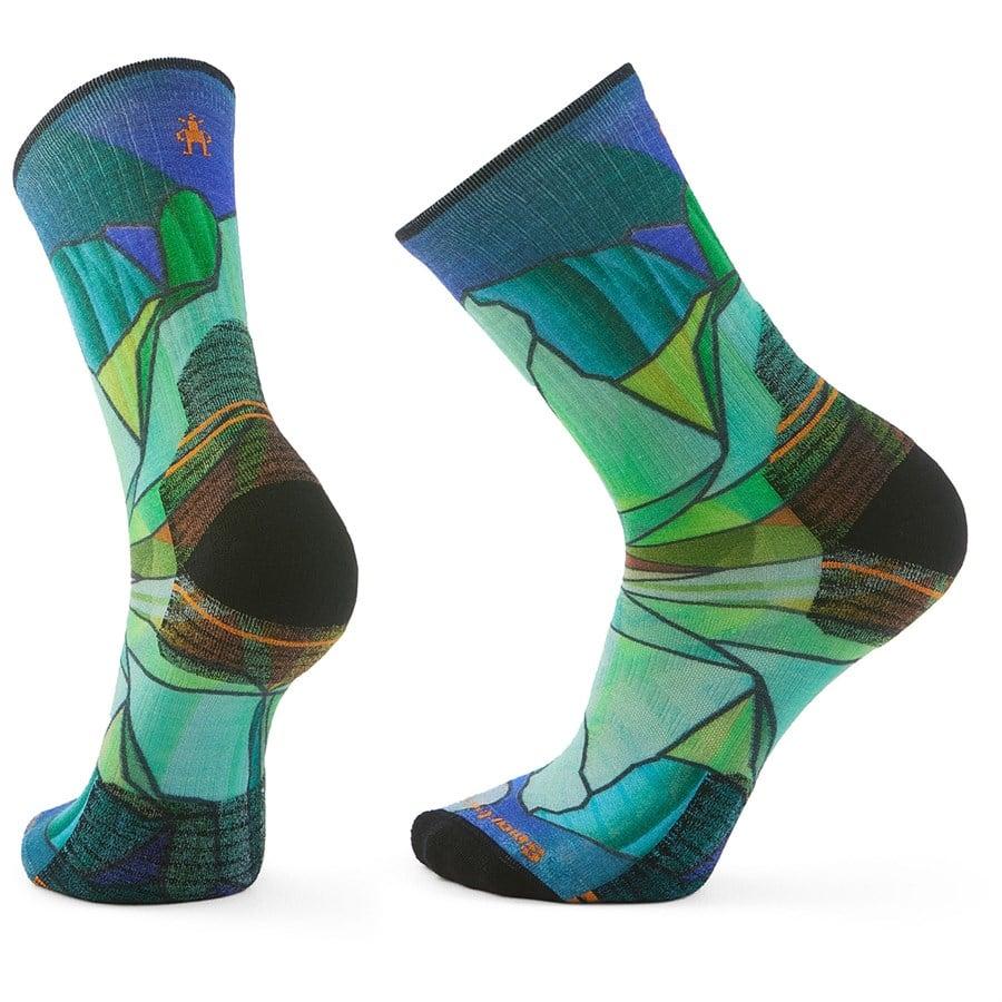 Smartwool Hike Targeted Cushion Mirror Mountain Print Crew Socks - Men's