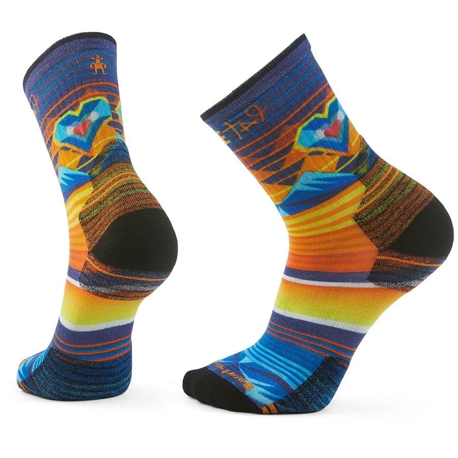 Smartwool Hike Targeted Cushion Open Hearts Print Crew Socks - Men's