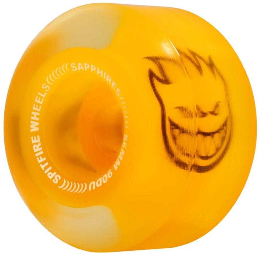 Spitfire 90DU Conical Full Sapphires Neon Orange Skateboard Wheels