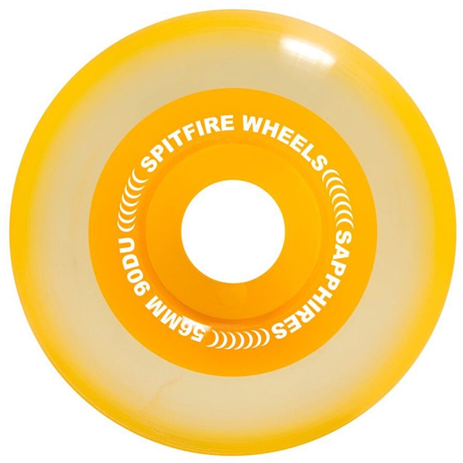 Spitfire 90DU Conical Full Sapphires Neon Orange Skateboard Wheels