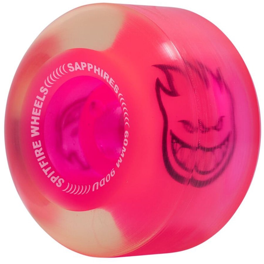 Spitfire 90DU Conical Full Sapphires Neon Pink Skateboard Wheels